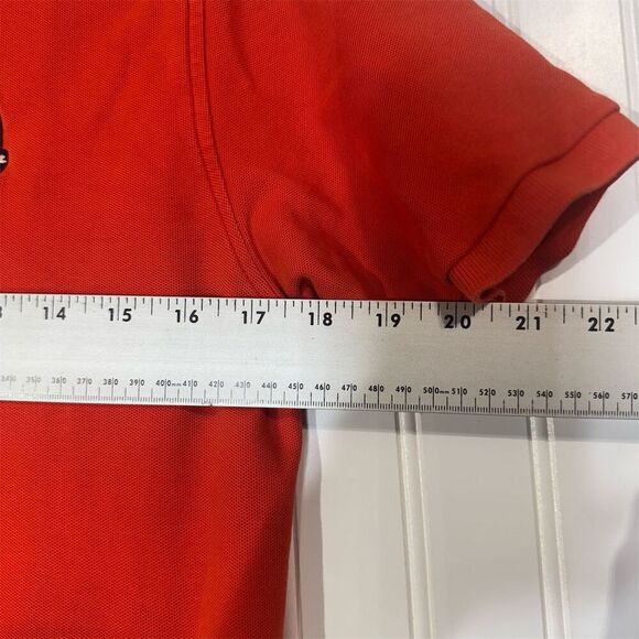 Psycho Bunny Men’s Polo Shirt Size 4 Red Pima Cotton Skull Bunny Peru Preppy Y2K - Picture 4 of 10